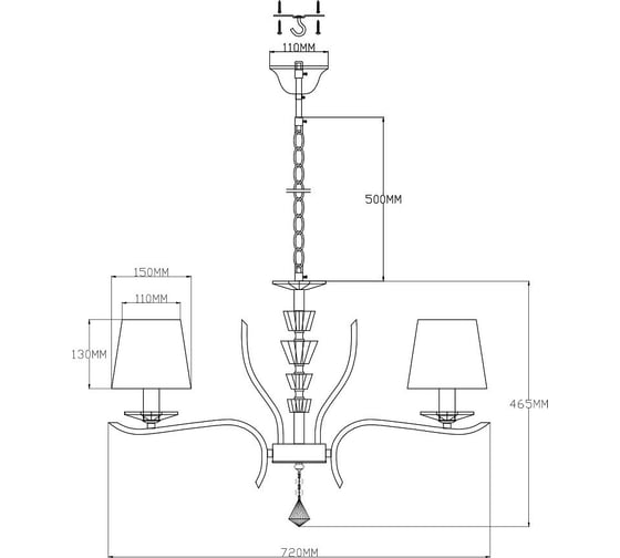 Подвесная люстра Moderli Silvestor V2551-5P