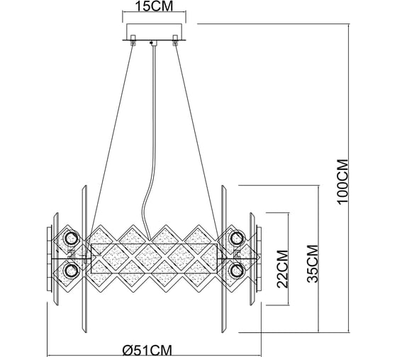 Подвесной светильник ARTE LAMP A1039SP-10BK