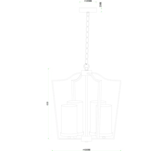 Подвесной светильник ARTE LAMP A7017SP-4BK