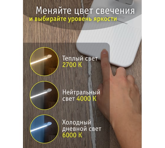 Светильник Navigator 93 155 ndf-d044-7w-mk-wh-led на основании, белый 93155