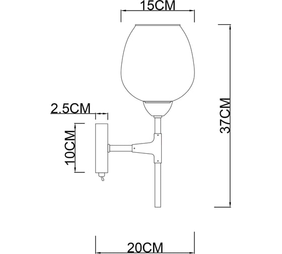 Настенный светильник ARTE LAMP A4103AP-1CC