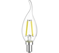 Лампа Gauss Filament cвеча на ветру, 7W, 580lm, 4100К, Е14, LED, 3 лампы в упаковке, 1/20 104901207T