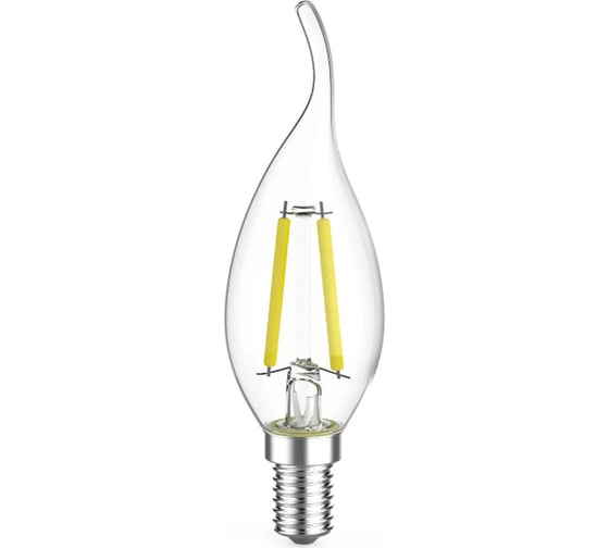 Лампа Gauss Filament cвеча на ветру, 7W, 580lm, 4100К, Е14, LED, 3 лампы в упаковке, 1/20 104901207T 1