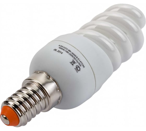 Энергосберегающая лампа TDM ELECTRIC КЛЛ-FSТ2-9 Вт-4000 К–Е14, 32x99 мм SQ0323-0056