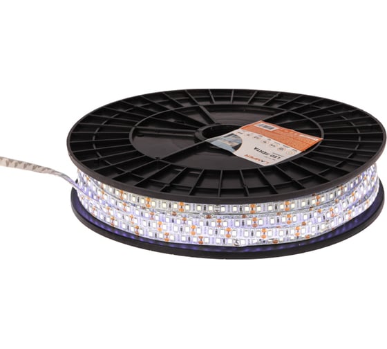Светодиодная лента Lamper led 10 мм, ip65, smd 2835, 120 led/m, 12 v, теплый белый, 50 м 141-368