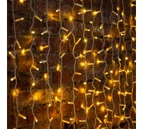Гирлянда Neon-Night Занавес 2x3 м, 448 LED теплый белый, прозрачный ПВХ, IP65, с эффектом мерцания, без блока питания 235-136-6