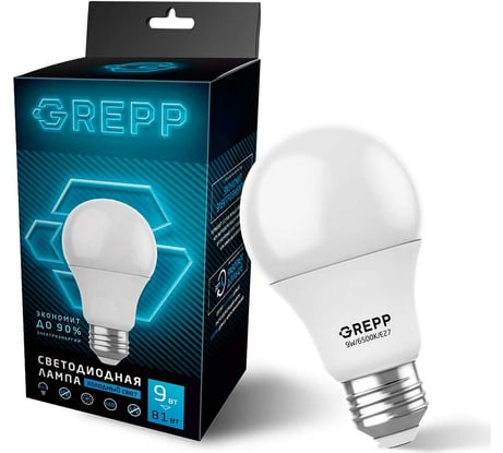 Светодиодная лампочка Ladina, 9 Вт/6500K/E27 165-001