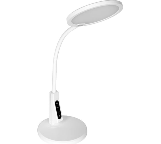 Светильник Camelion белый, LED, настольный, 7Вт, 230В, 450лм, сенсорный, регулировка яркости и цветовой температуры, USB-5В,1А KD-836 C01 13887