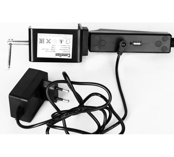 Светильник Camelion черный, LED, настольный, 7Вт, 230В, 450лм, сенсорный, регулировка яркости KD-837 C02