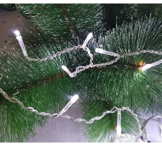 Гирлянда Bikson ТМ бахрома, 96LED, 3,0х0,6м, холодный белый, 4 режима, прозрачный провод, коннектор WWK3117 8\4480