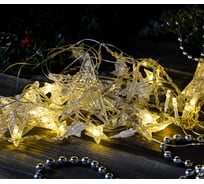 Гирлянда Bikson ТМ бахрома, звёзды, 6 нитей, 60LED, 2,4х0,6м, жёлтый, 4 режима WWK31112 8\4548