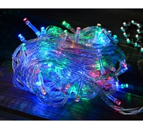 Гирлянда Bikson ТМ нить, 100 ламп, LED, мульти, 8м, прозрачный провод 8\4567