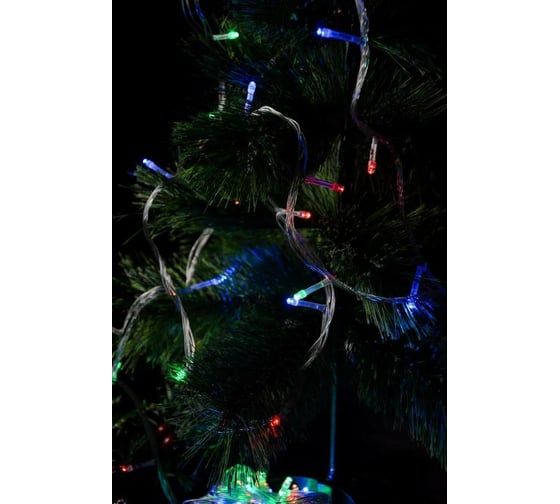 Гирлянда Bikson нить 100LED, 8м, мульти, 4 режима, прозрачный провод 8\4280