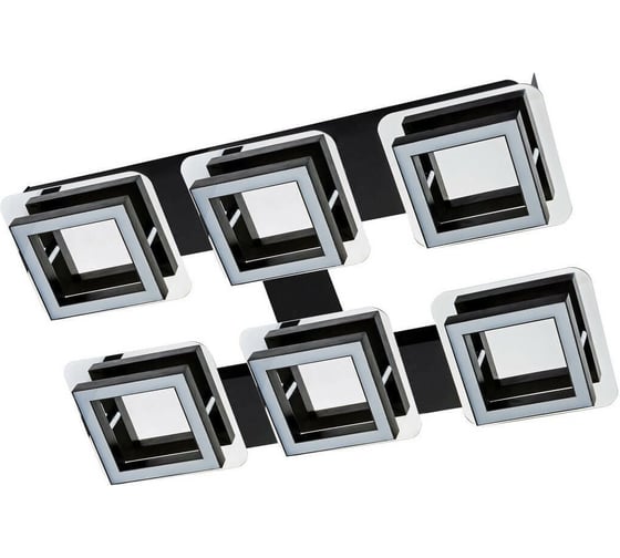 Декоративный потолочный светильник HOROZ ELECTRIC прямоугольником LIKYA-6 6x5W Хром 4000K 220-240V 036-007-0006 HRZ00002253 1