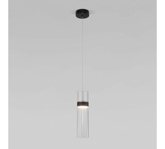 Подвесной светильник Eurosvet 50244 1 led черный прозрачный a061288