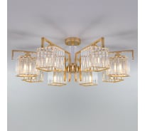 Потолочный светильник Eurosvet 10126 8 золото прозрачный хрусталь strotskis a054450