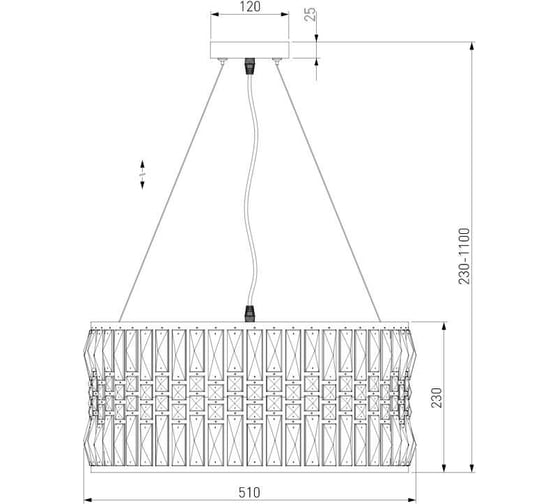 Подвесной светильник Eurosvet 10125 5 хром прозрачный хрусталь strotskis a054445