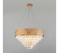 Подвесной светильник Eurosvet 10124 8 золото прозрачный хрусталь strotskis a054442
