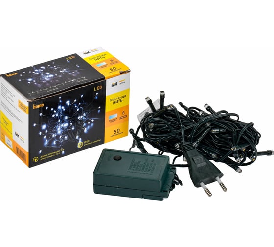 Гирлянда нить IEK 5м 50w ip20 зеленый 230в кон. 8 LGDB110-2-050-05-G-S-20