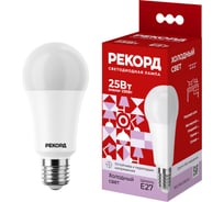 Светодиодная лампа РЕКОРД LED А70-U 25W Е27 6500К 25037