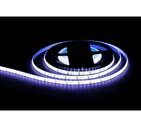 Светодиодная лента OGM 12В, 9,6Вт/м, smd2835, 120д/м, ip65, 7лм/чип, подложка 8мм, 5м, 6500к. / LSE-261