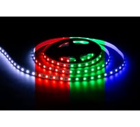 Светодиодная лента OGM 12В, 10Вт/м, smd5050+2835, 120д/м, ip20, подложка 10мм, 5м, rgbw. / LSE-272
