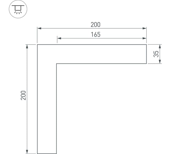 Внешний угол Arlight SL-LINE-5035 030115