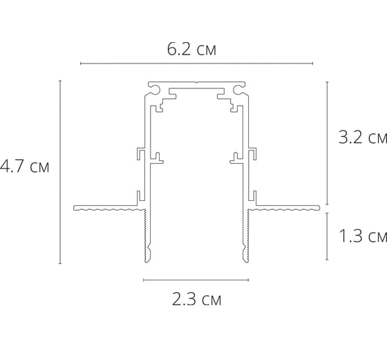 Встраиваемый магитный шинопровод ARTE LAMP (трек) 2M LINEA A472206
