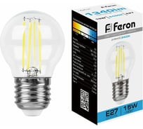 Светодиодная лампа FERON LB-515 Шарик E27 15W 6400K 38254