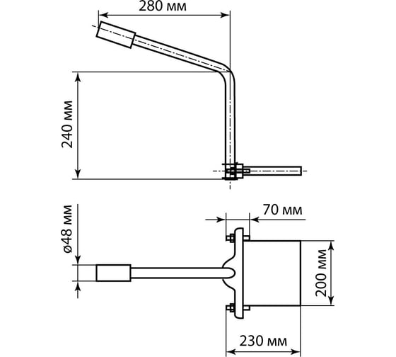 Кронштейн TDM ELECTRIC ДС-02-0,24-0,28 на опору с 1 хомутом SQ0338-0214