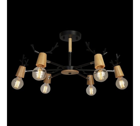 Люстра на штанге LOFT IT Sven 10024/6 Black