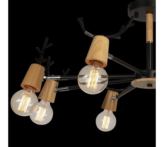 Люстра на штанге LOFT IT Sven 10024/8 Black