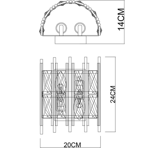 Настенный светильник ARTE LAMP A1043AP-2BK
