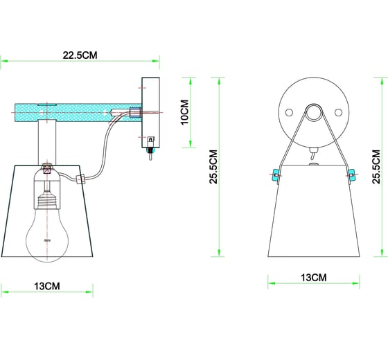 Настенный светильник ARTE LAMP A7032AP-1WH