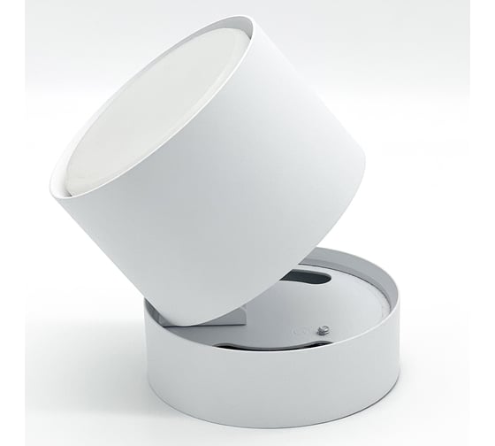 Накладной поворотный светильник truEnergy gx53 d82xh80мм ip20 белый/алюминий 21005