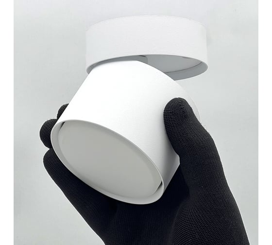 Накладной поворотный светильник truEnergy gx53 d82xh80мм ip20 белый/алюминий 21005
