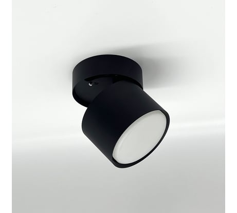 Накладной поворотный светильник truEnergy gx53 d82xh80мм ip20 черный/алюминий 21006