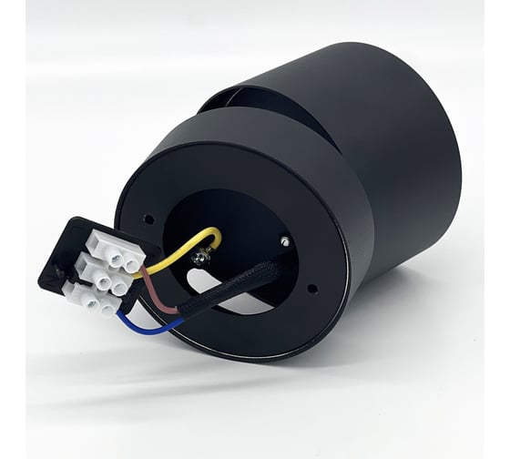 Накладной поворотный светильник truEnergy gx53 d82xh80мм ip20 черный/алюминий 21006