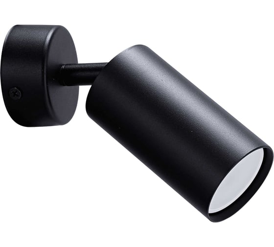 Накладной поворотный светильник truEnergy GU10 D55xH100мм IP20 чёрный/алюминий 21331