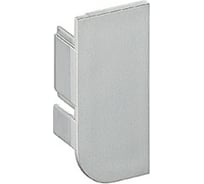 Заглушка Hafele торцевая для одинарного профиля, пластик, серебристый, левый 126.37.998