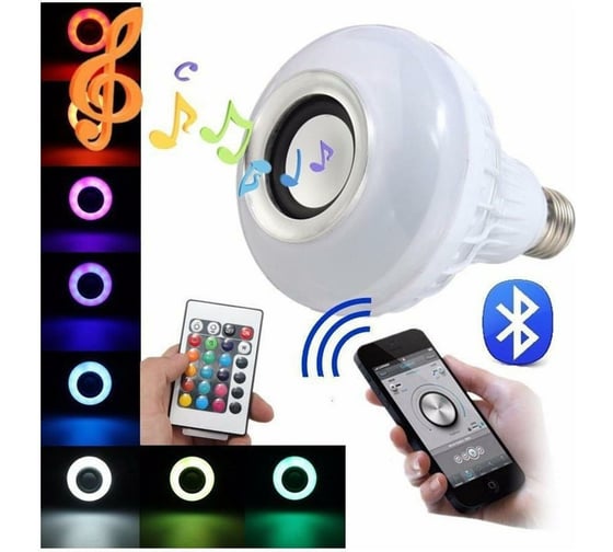 Лампа-колонка Beroma bluetooth с динамиком и пультом 07820147