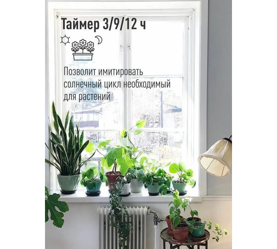 Настольная лампа для растений КОСМОС 2 светильника, 3 спектра излучения, 5В, 2А, KOC_DESKGX2105