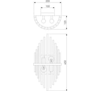 Настенный светильник Bogate's 356/2 латунь a057235