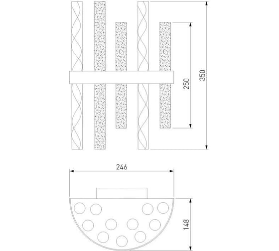 Настенный светильник Bogate's 368/2 белый матовый a058713