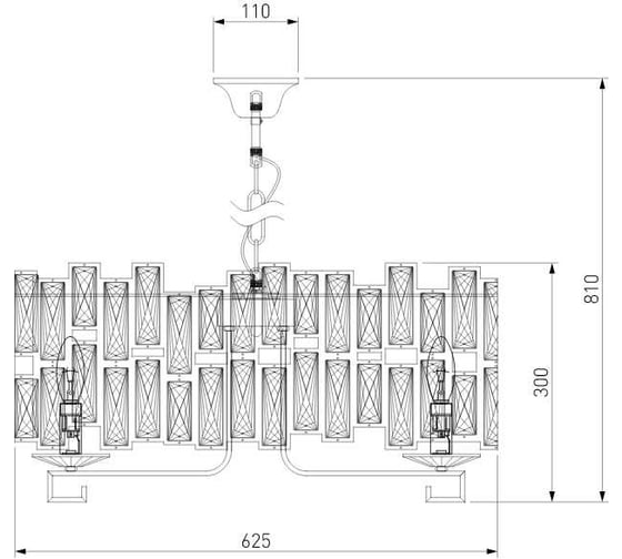 Подвесной светильник Bogate's 352/8 strotskis прозрачный a054145