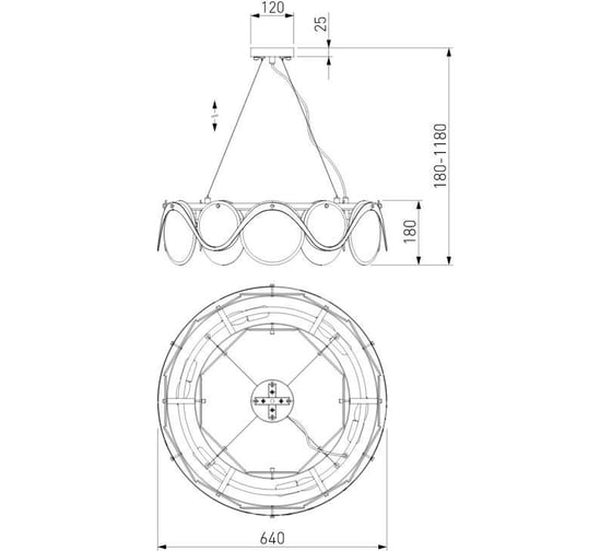 Подвесной светильник Bogate's 353/6 дымчатый a054455