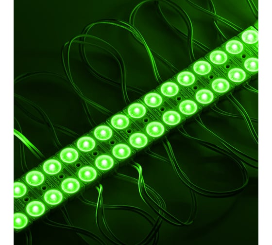 Светодиодный модуль MAKSILED 0.96вт, 24в, ip67, smd2835 2led, 80лм, зеленый, 40 шт./упаковка ML-M2SM-L-2835-G-24V