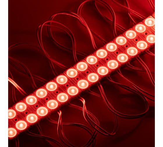 Светодиодный модуль MAKSILED 0.96вт, 24в, ip67, smd2835 2led, 40лм, красный, 40 шт./упаковка ML-M2SM-L-2835-R-24V