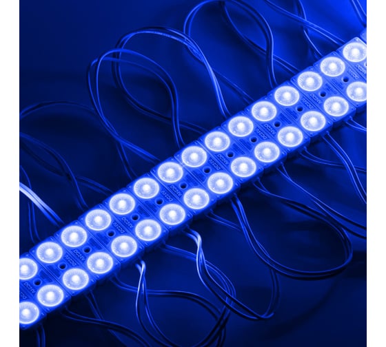 Светодиодный модуль MAKSILED 0.96вт, 24в, ip67, smd2835 2led, 20лм, синий, 40 шт./упаковка ML-M2SM-L-2835-B-24V