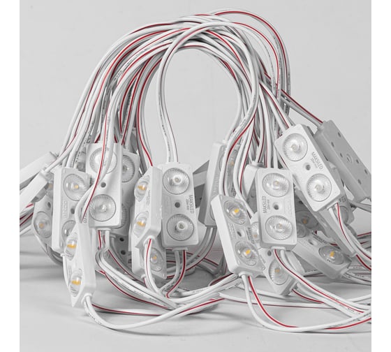 Светодиодный модуль MAKSILED 0.96вт, 24в, ip67, smd2835 2led, 160лм, холодный белый, 40 шт./упаковка ML-M2SM-L-2835-СW-24V